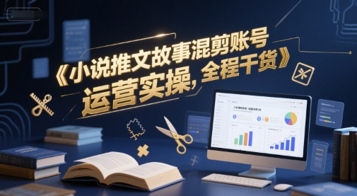 小说推文故事混剪账号运营实操，全程干货-蟋蟀哥创业工作室