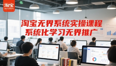 淘宝无界系统实操课程，系统化学习无界推广-蟋蟀哥创业工作室
