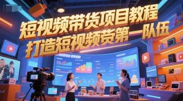 短视频带货项目教程，打造短视频带货第一队伍-蟋蟀哥创业工作室