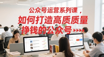 公众号运营系列课，如何打造高质量挣钱的公众号-蟋蟀哥创业工作室