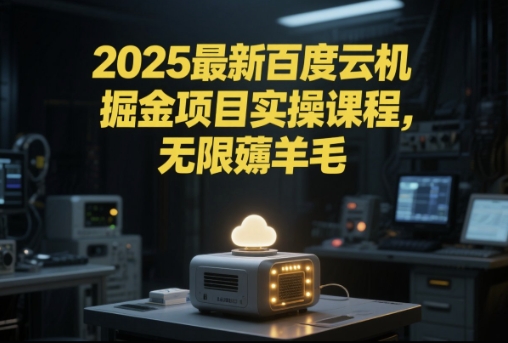 2025最新百度云机掘金项目实操课程单窗口保底5-10元月收益单窗口150+【揭秘】-蟋蟀哥创业工作室